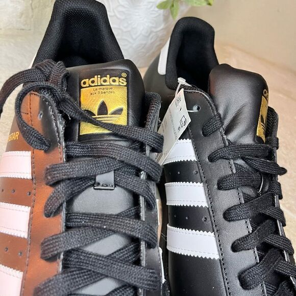 Adidas Originals superstar black/white turtle shell sneakers sz 18 - Picture 7 of 7
